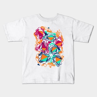 Grafitti Abstract paint colorful Kids T-Shirt